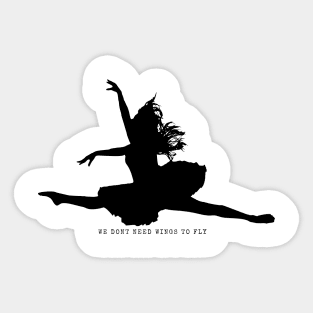 ballerina- black design Sticker